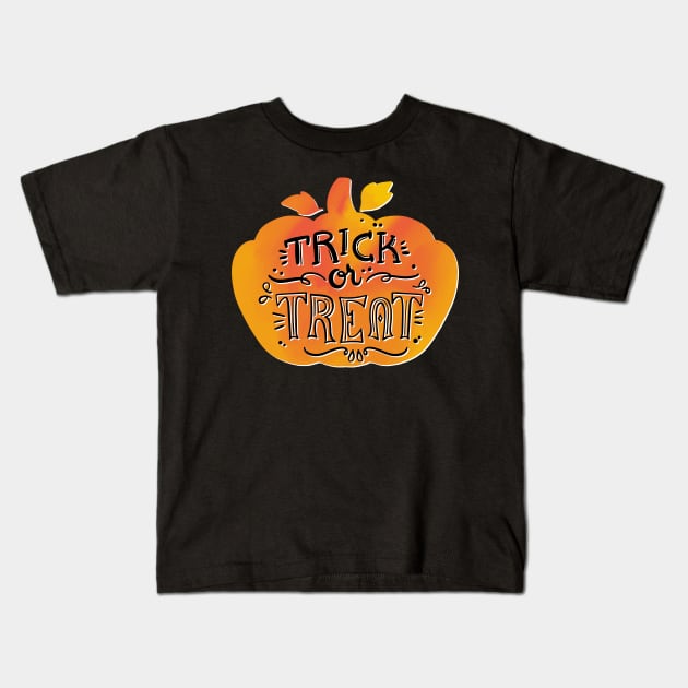 Trick Or Treat Kids T-Shirt by Mako Design 